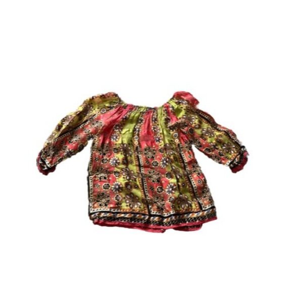 Fei Anthropologie 100% Silk Blouse Semi Sheer Floral Hippie Festival Size XS - Picture 1 of 10